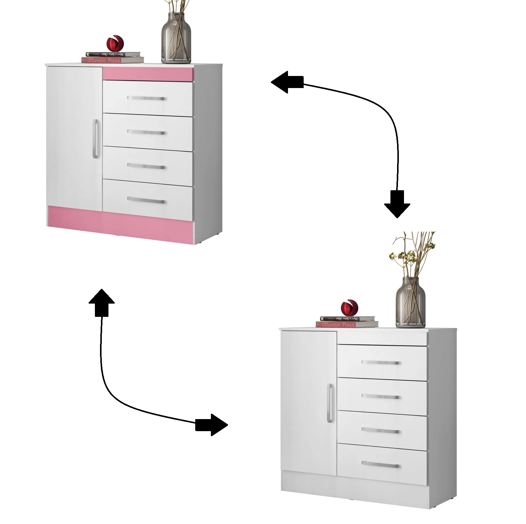 Cômoda com 4 Gavetas 1 Porta Montevideu Demóbile - Image 3