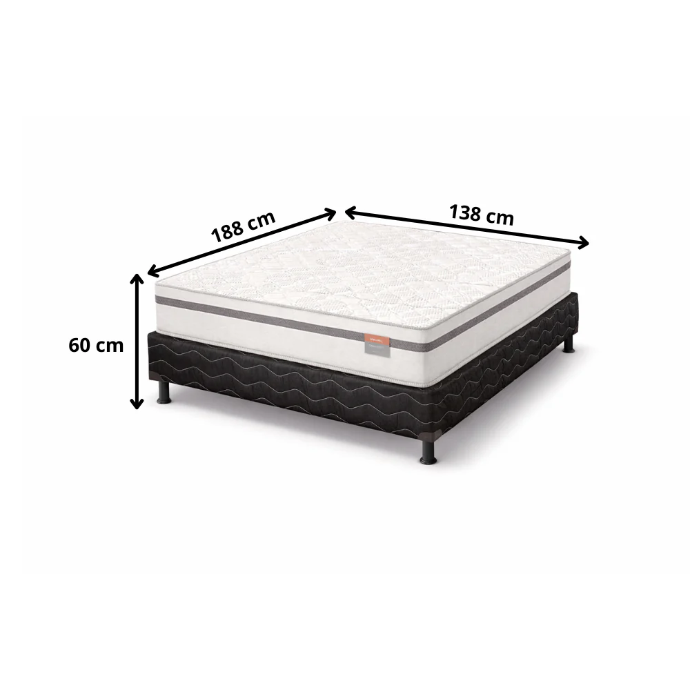 Conjunto Box Casal 188x138 Confort LN Reconflex - Image 4