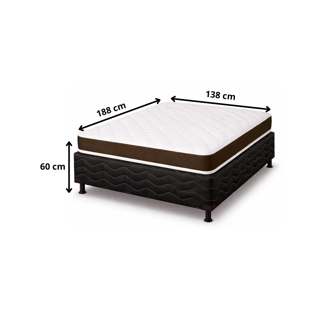 Conjunto Box Casal Isoflex D28 138X188 (Colchão+Base) Bacetto - Image 4