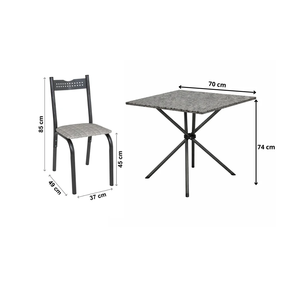 Conjunto De Mesa Com 4 Cadeiras Ciplafe - Image 10