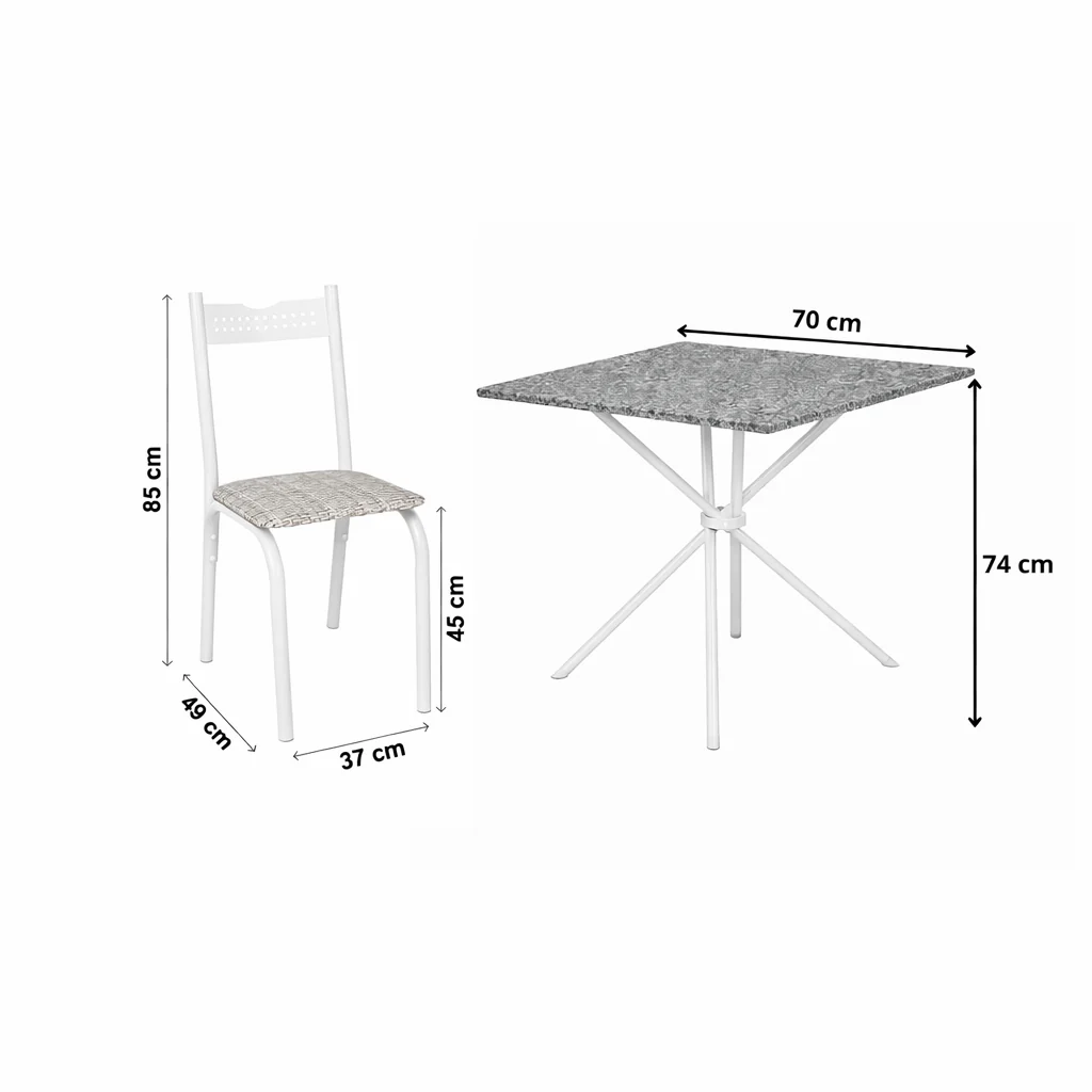 Conjunto De Mesa Com 4 Cadeiras Ciplafe - Image 5