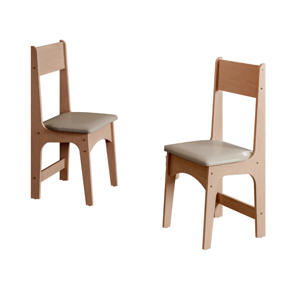 Conjunto De Mesa De Jantar 110X81cm Com 4 Cadeiras Luiza Sonetto - Image 3