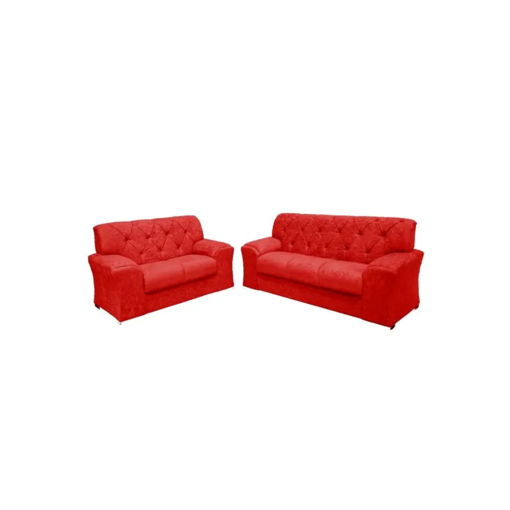 Conjunto de Sofá 2 e 3 Lugares Caribe Capitonê Masterflex - Image 5