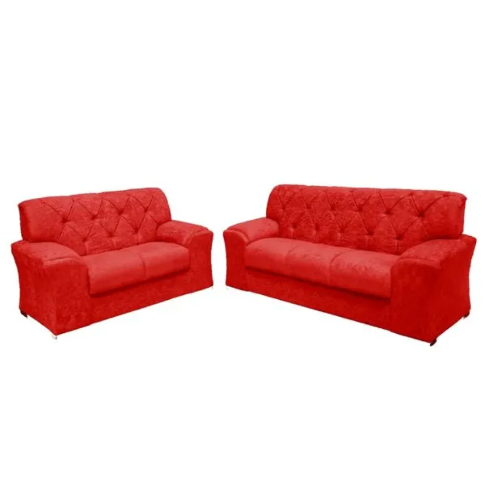 Conjunto de Sofá 2 e 3 Lugares Caribe Capitonê Masterflex - Image 6