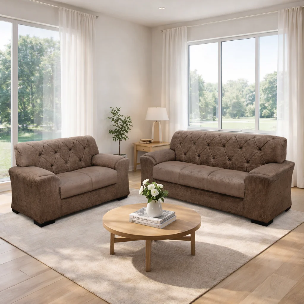 Conjunto de Sofá 2 e 3 Lugares Caribe Capitonê Masterflex - Image 7
