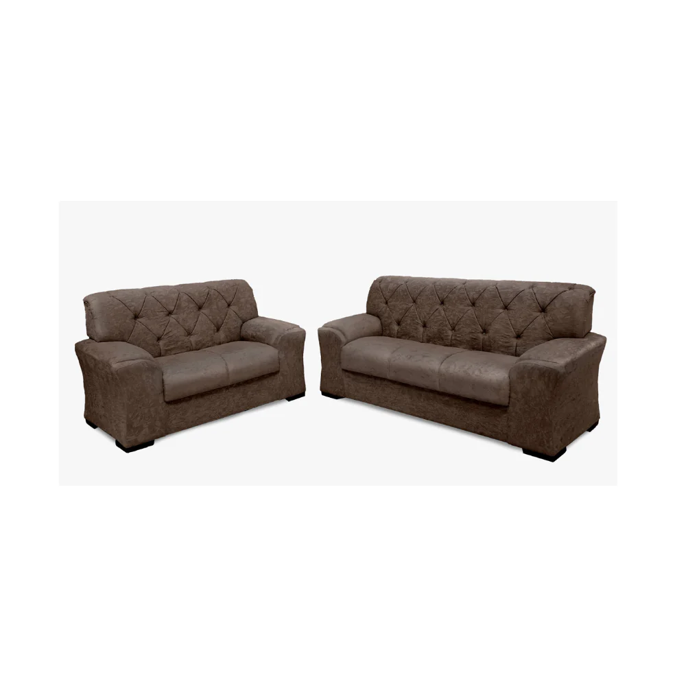 Conjunto de Sofá 2 e 3 Lugares Caribe Capitonê Masterflex - Image 8