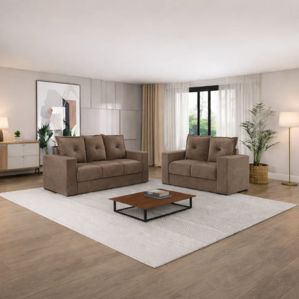 Conjunto de Sofá 3x2 Lugares Santa Catarina Bacetto - Image 11
