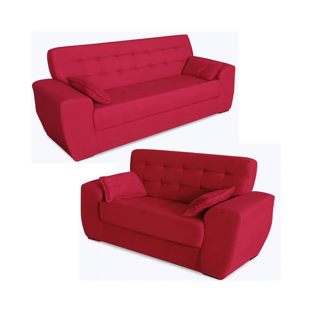Conjunto de Sofás 3 e 2 Lugares Berlim Masterflex - Image 5