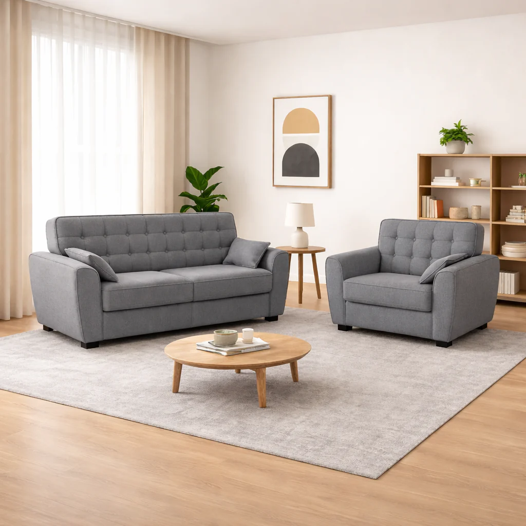 Conjunto de Sofás 3 e 2 Lugares Berlim Masterflex - Image 7