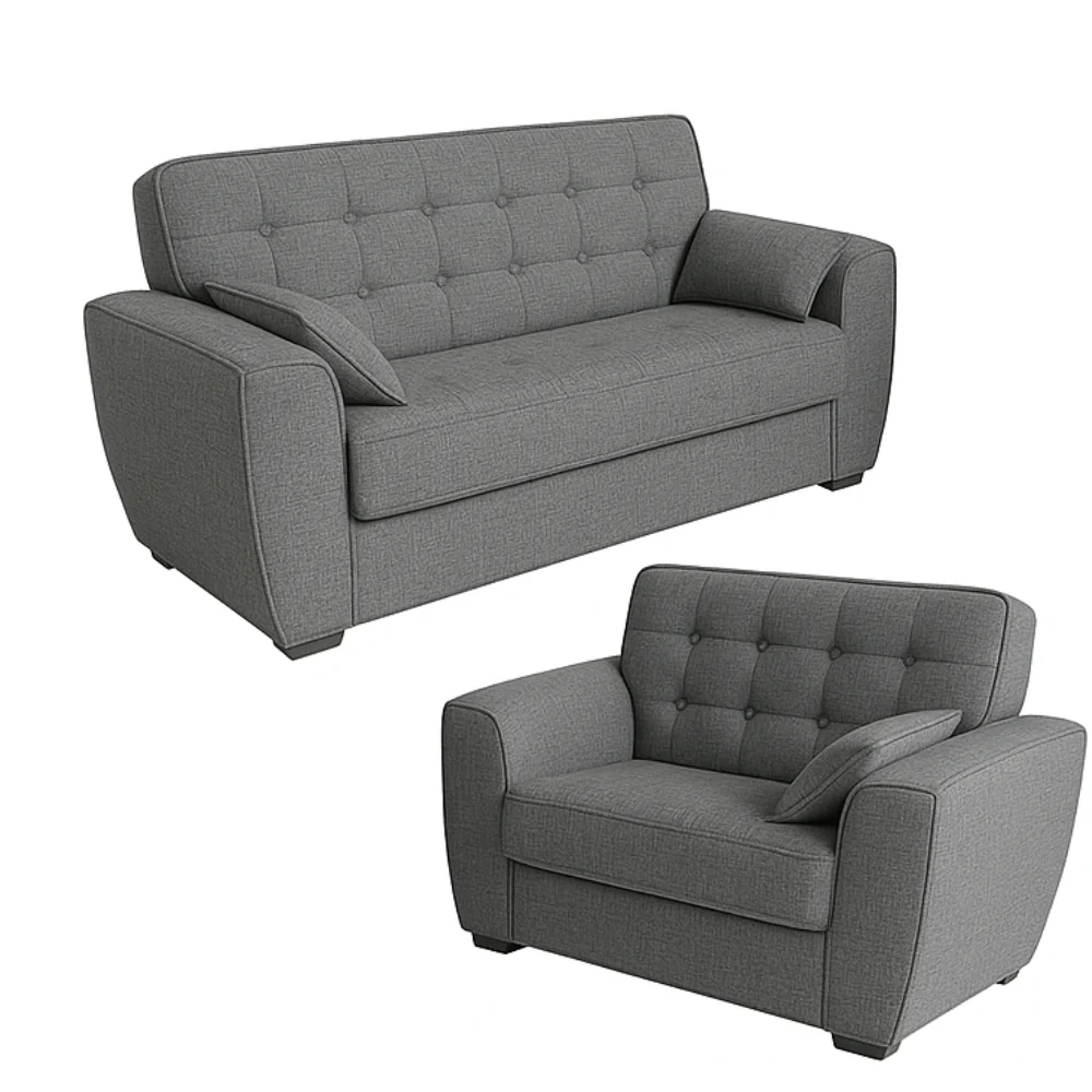 Conjunto de Sofás 3 e 2 Lugares Berlim Masterflex - Image 8