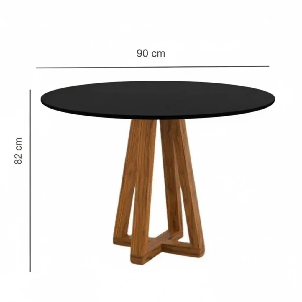 Conjunto Mesa de Jantar 90cm Redonda com 4 Cadeiras Livia Sonetto - Image 3