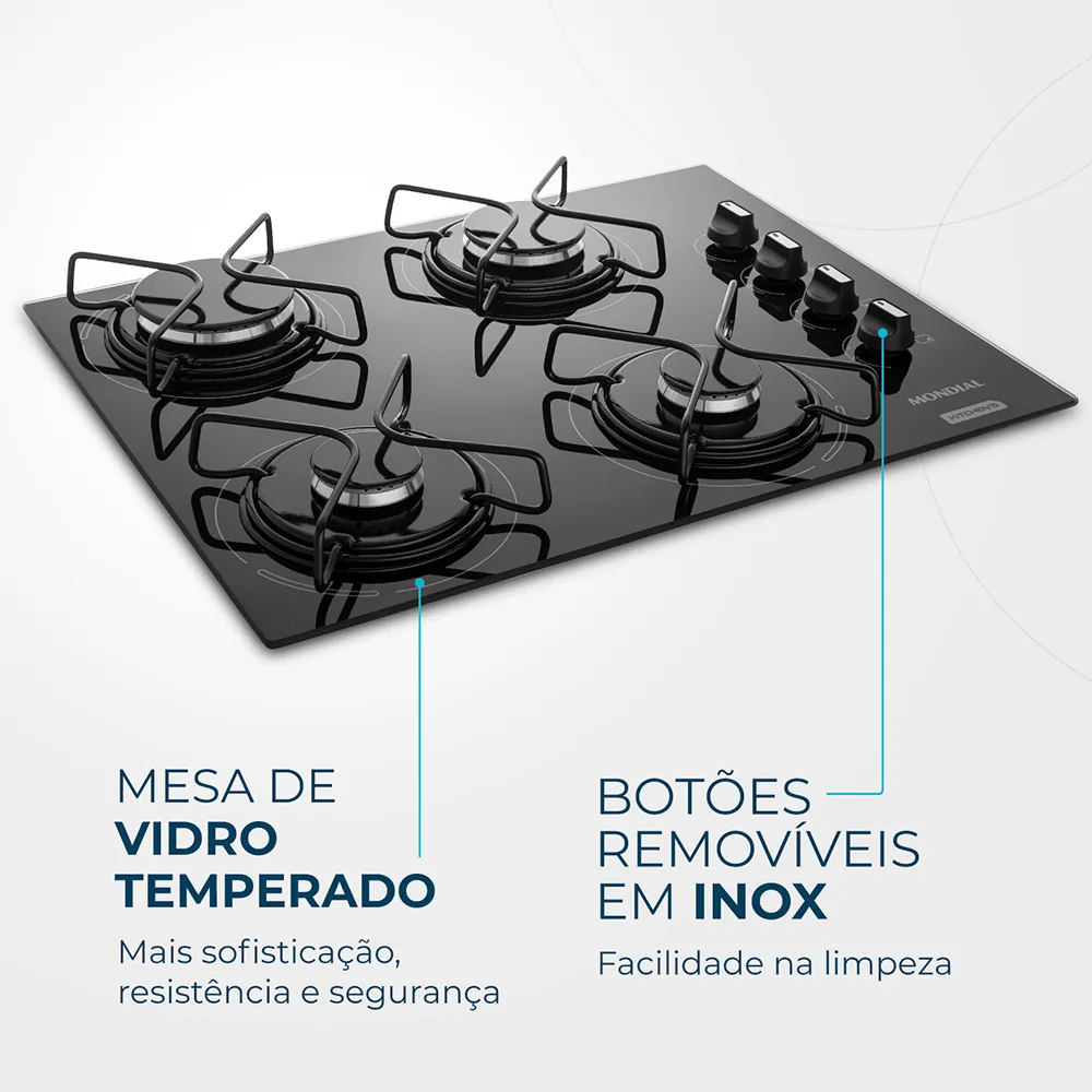 Cooktop a Gás 4 Bocas Mondial CTG-01 - Image 3