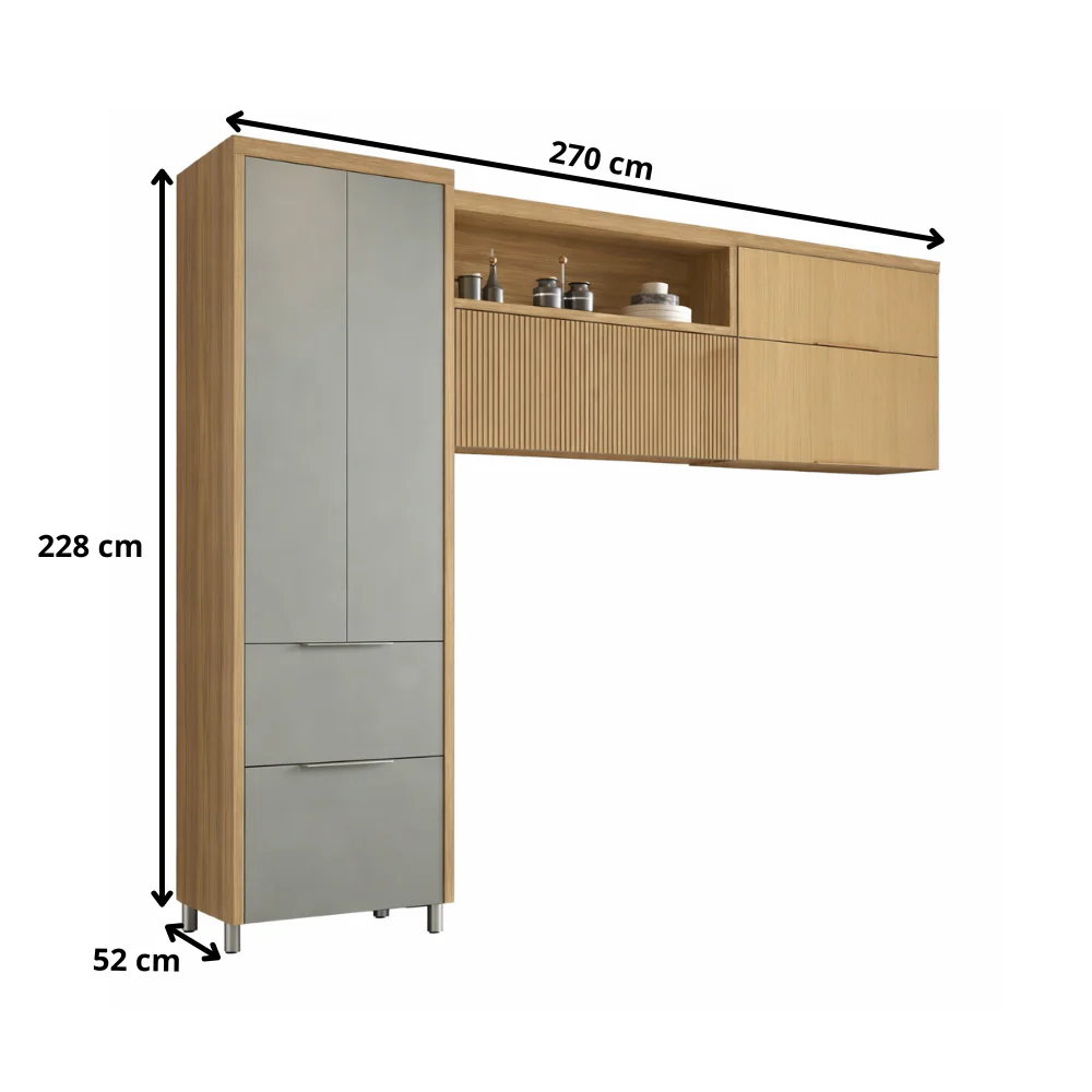 Cozinha 3 Peças 5 Portas 22cm Marquesa Nesher - Image 6