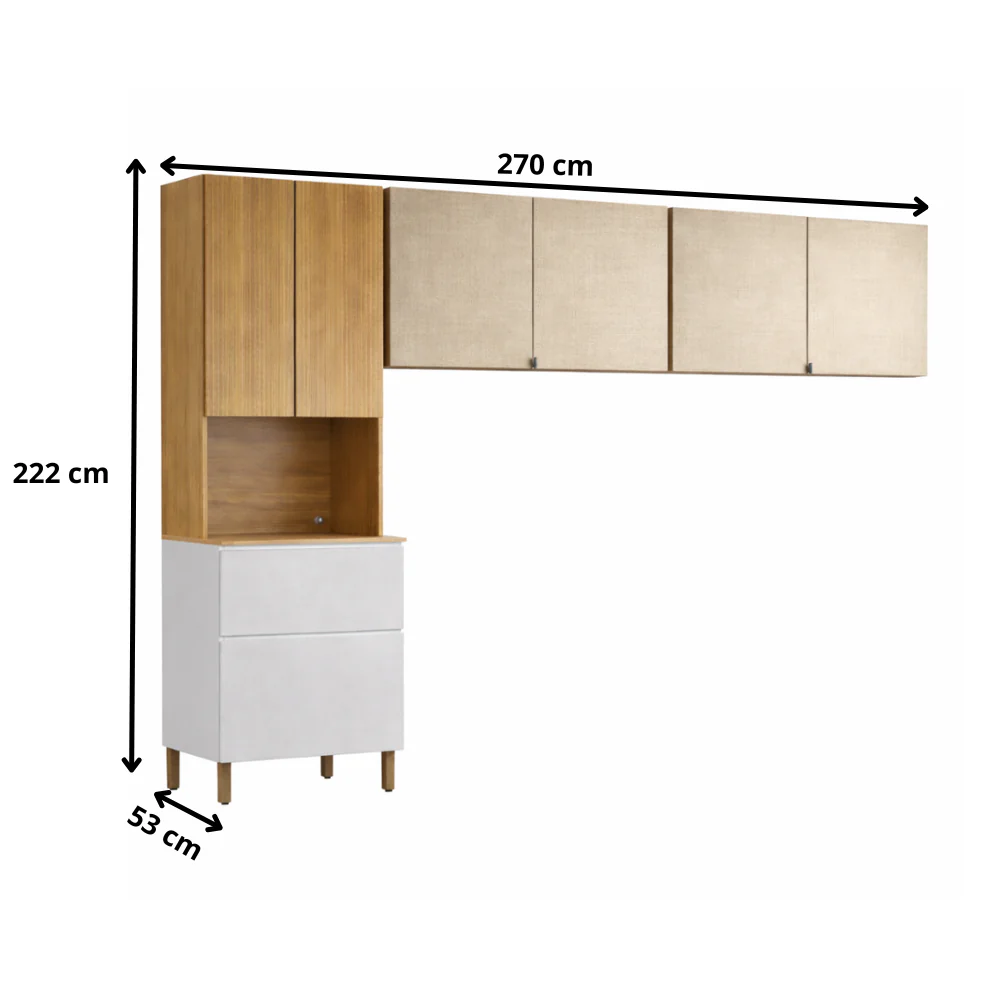 Cozinha 3 peças 7 Portas 1 Gaveta Art Kits Paraná - Image 12