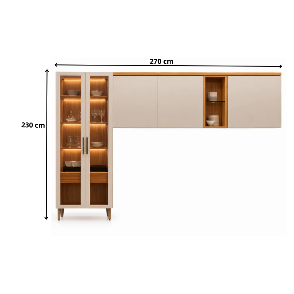 Cozinha Modulada 3 Peças 6 Portas Allure Linea - Image 9