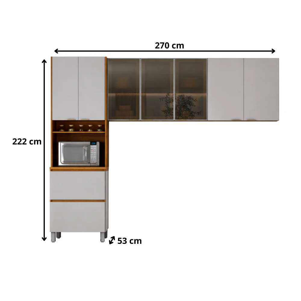 Cozinha Modulada 3 Peças 7 Portas Lumina Itatiaia - Image 6