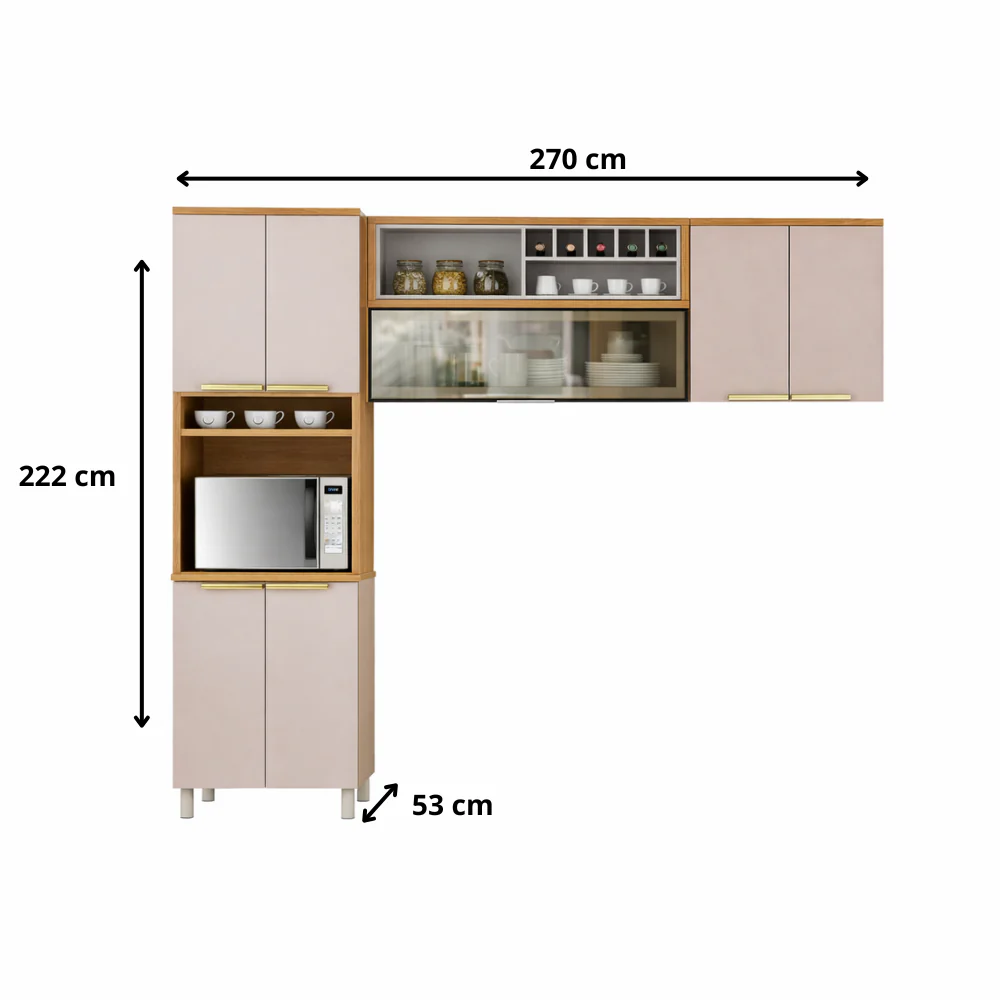 Cozinha Modulada 3 Peças 7 Portas New Porto Itatiaia - Image 12