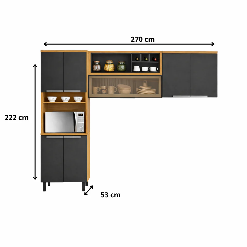 Cozinha Modulada 3 Peças 7 Portas New Porto Itatiaia - Image 6