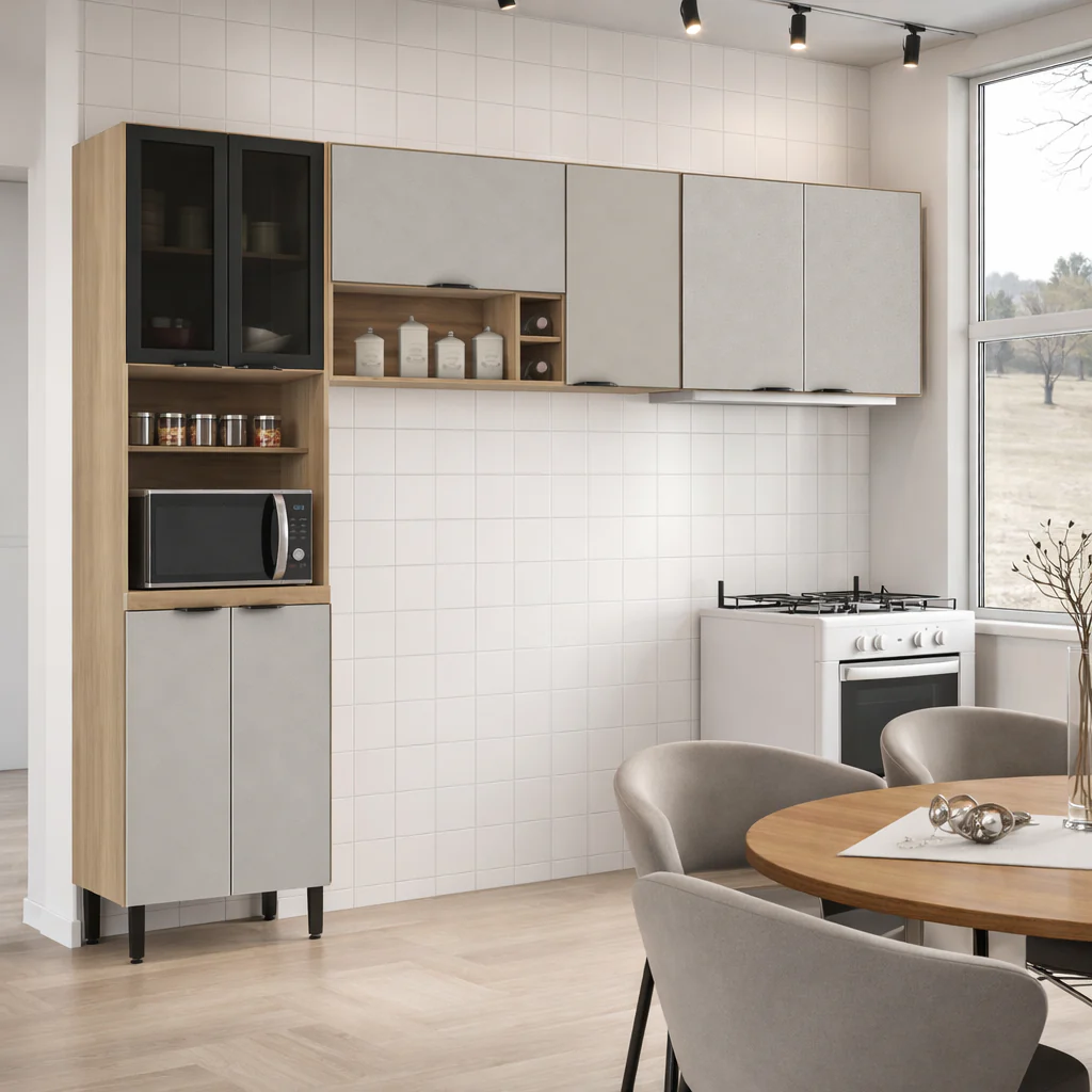 Cozinha Modulada 3 Peças 8 Portas Firenze Demóbile - Image 7