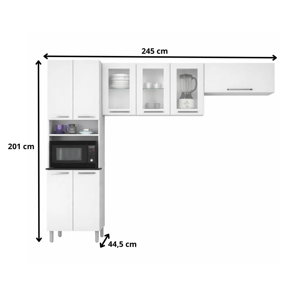 Cozinha Modulada 3 Peças 8 Portas Luce Itatiaia - Image 6