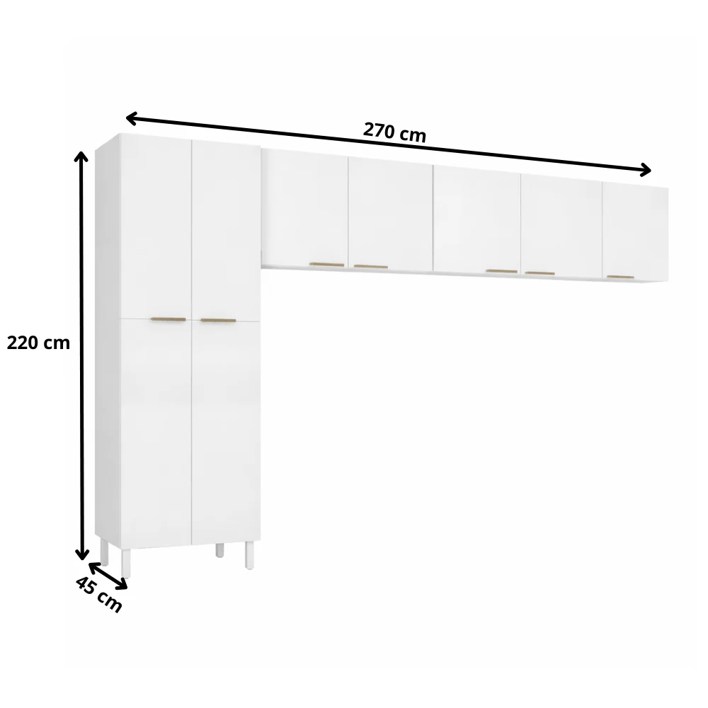 Cozinha Modulada 3 Peças 9 Portas Renova Itatiaia - Image 7