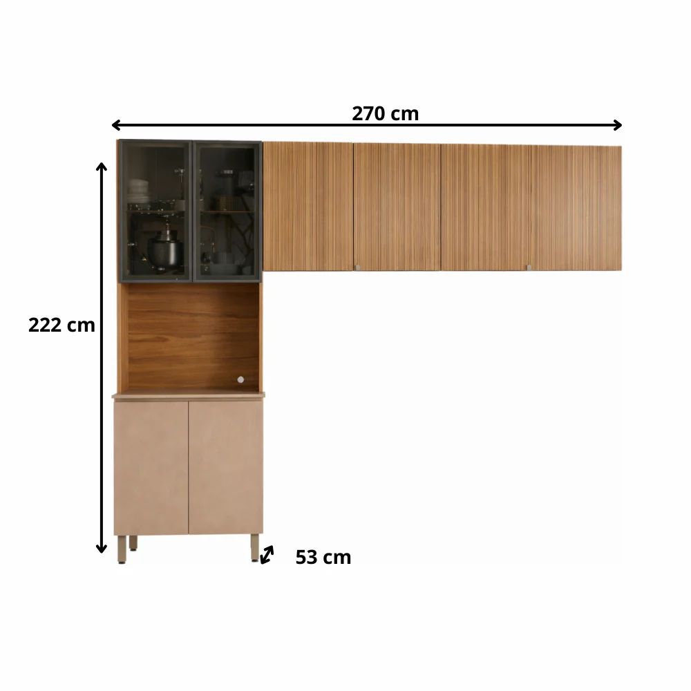 Cozinha Modulada Art 3 Peças 6 Portas Kits Paraná - Image 12