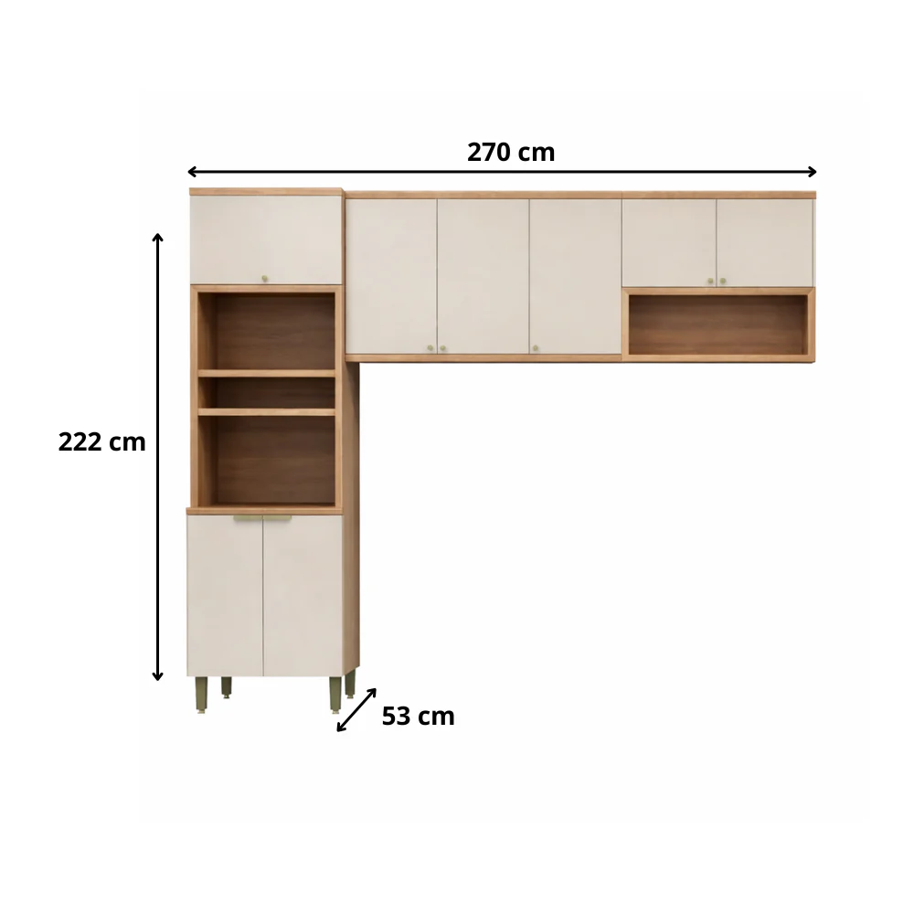 Cozinha Modulada Selene 8 Portas Linea - Image 6