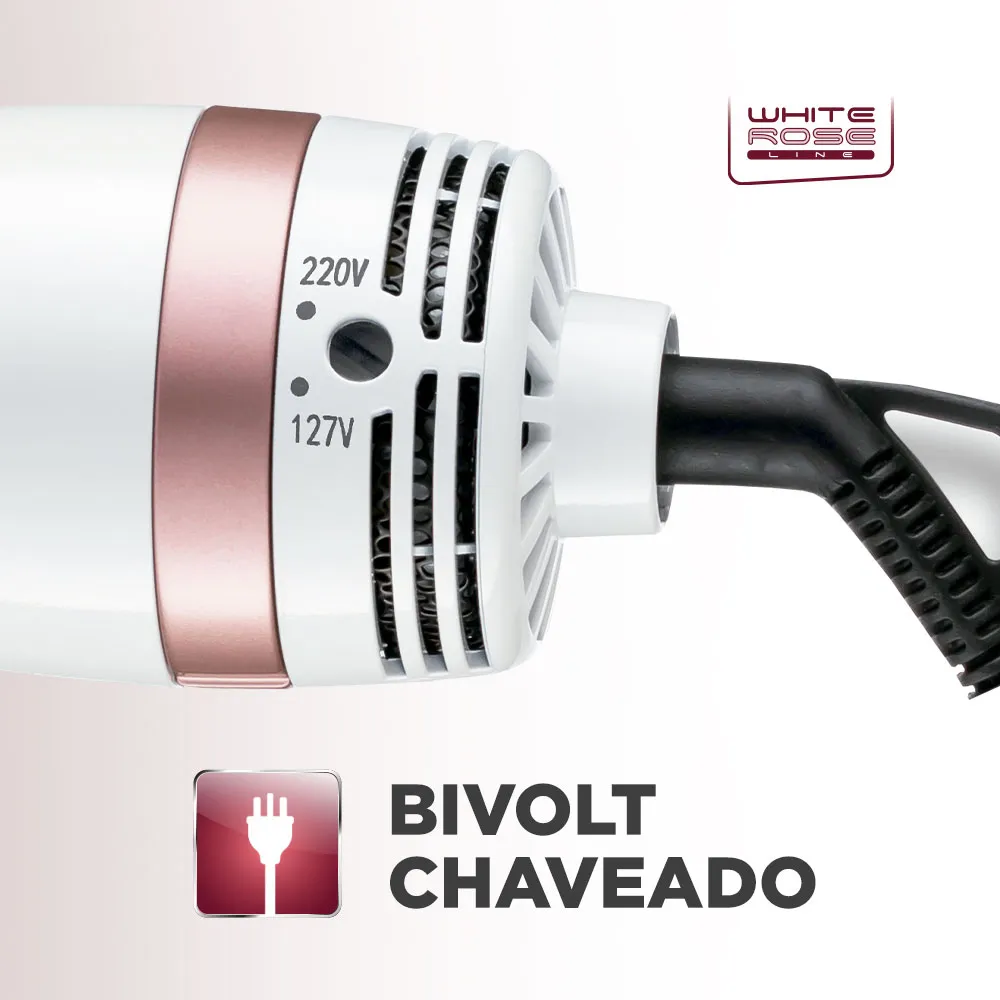Escova Secadora Mondial Branco e Rose Gold 1300W ES-50 - Image 3