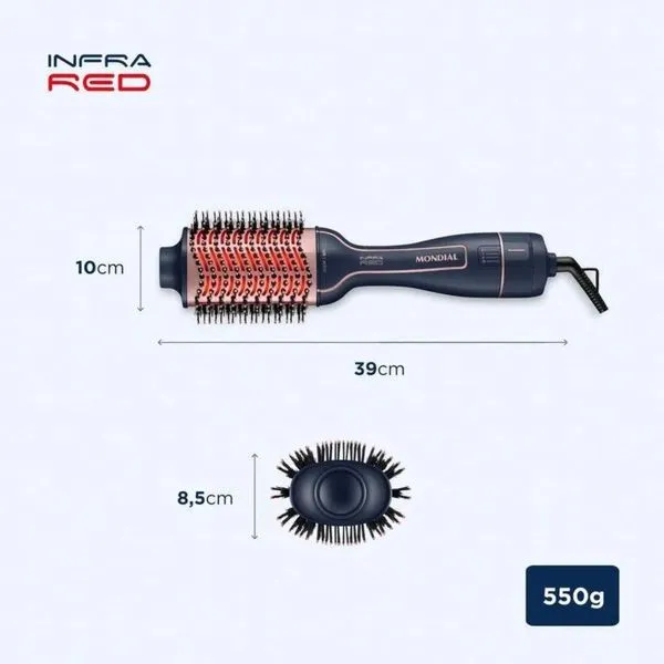 Escova Secadora Infrared ES-01-IR 1200W Cerdas Duplas Mondial - Image 7