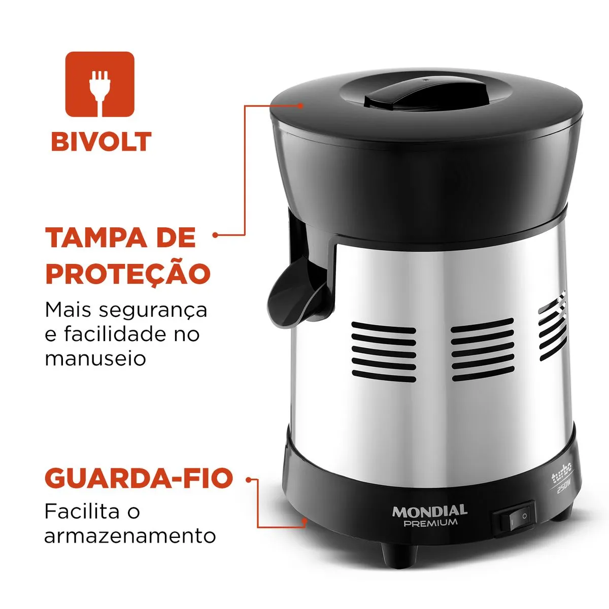 Extrator de Sucos Mondial Turbo Premium E-10 - Image 4
