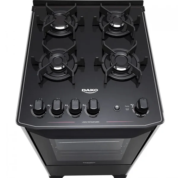 Fogão 4 Bocas Mesa de Vidro  Automático Magister Dako - Image 4