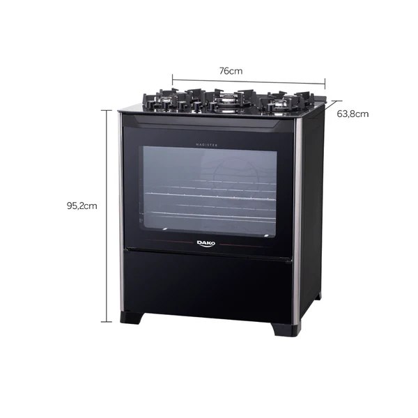 Fogão 5 Bocas com Mesa de Vidro Automático  Magister Dako - Image 6