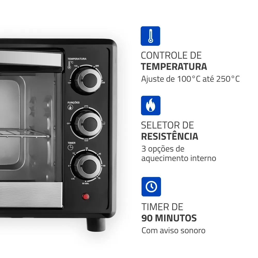 Forno Elétrico 42L 1600W Family II Mondial - Image 10