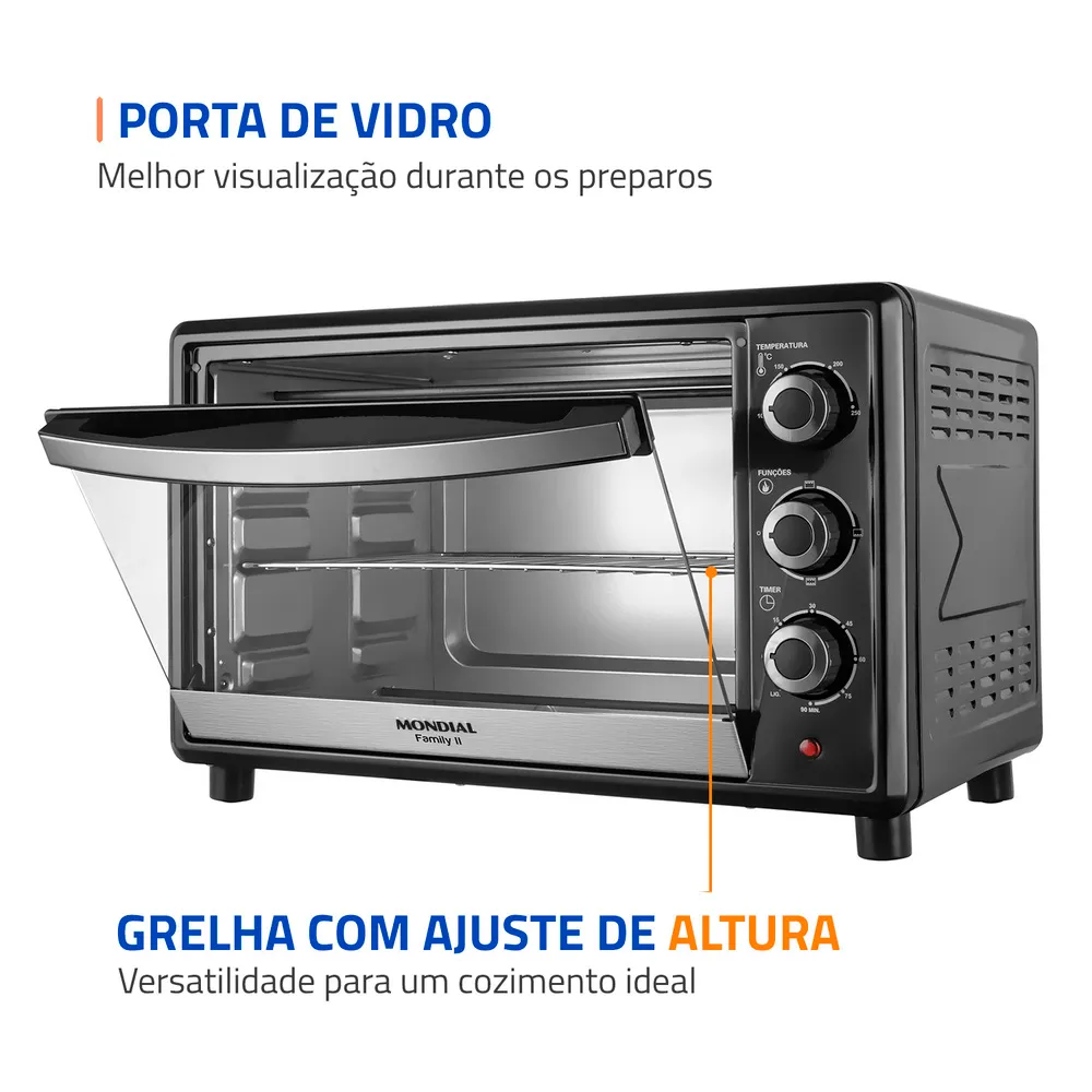 Forno Elétrico 42L 1600W Family II Mondial - Image 12
