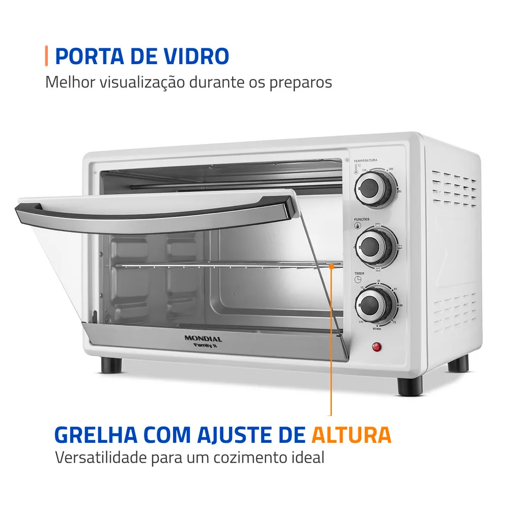 Forno Elétrico 42L 1600W Family II Mondial - Image 7