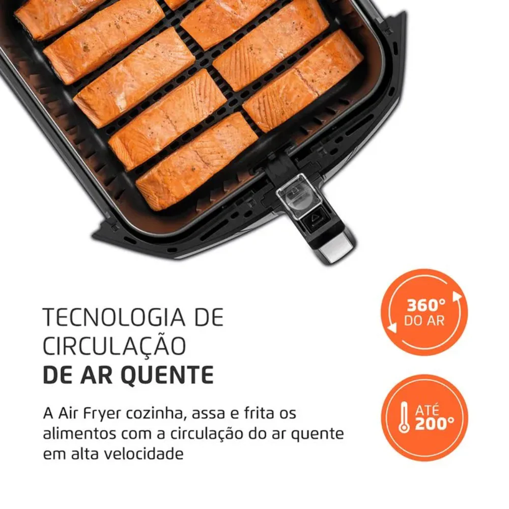 Fritadeira Elétrica Air Fryer 8L Mega Family AFN-80-BI Mondial - Image 4