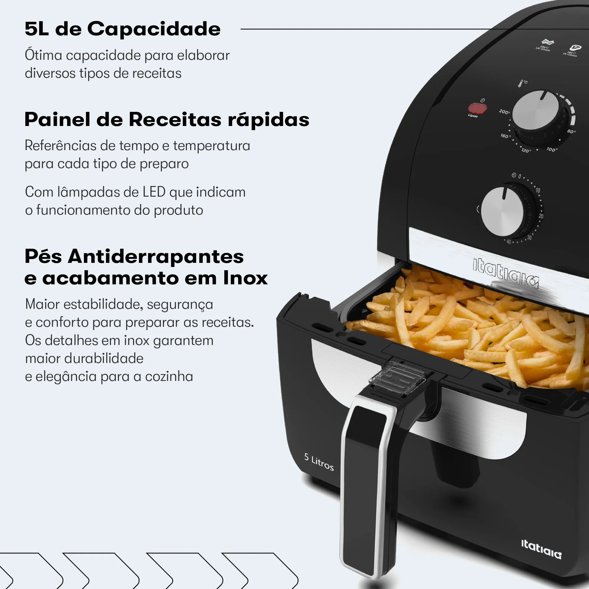 Fritadeira Elétrica Air Fryer Itatiaia 5L - Image 10