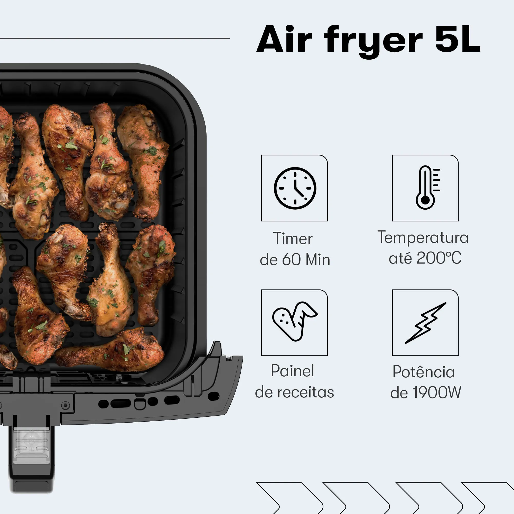 Fritadeira Elétrica Air Fryer Itatiaia 5L - Image 7