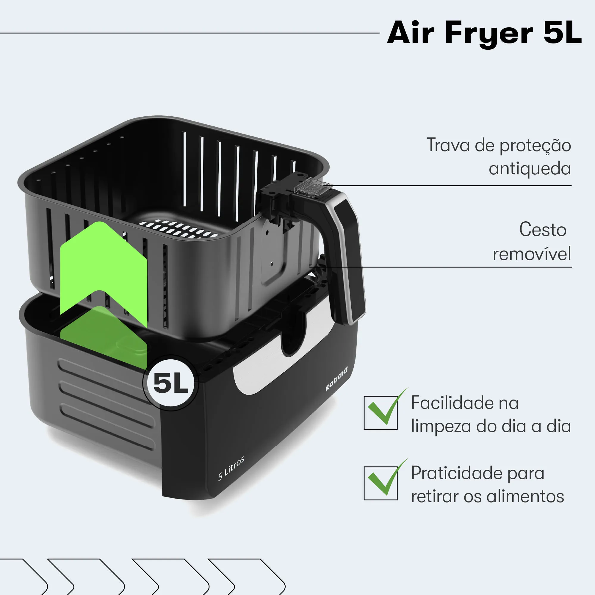 Fritadeira Elétrica Air Fryer Itatiaia 5L - Image 9