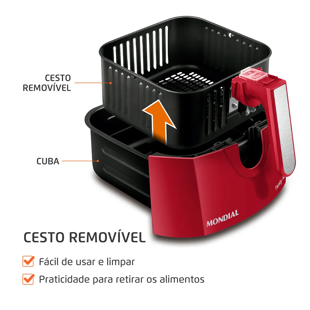 Fritadeira Sem Óleo Air Fryer 4L Mondial AFN-40-RI - Image 4