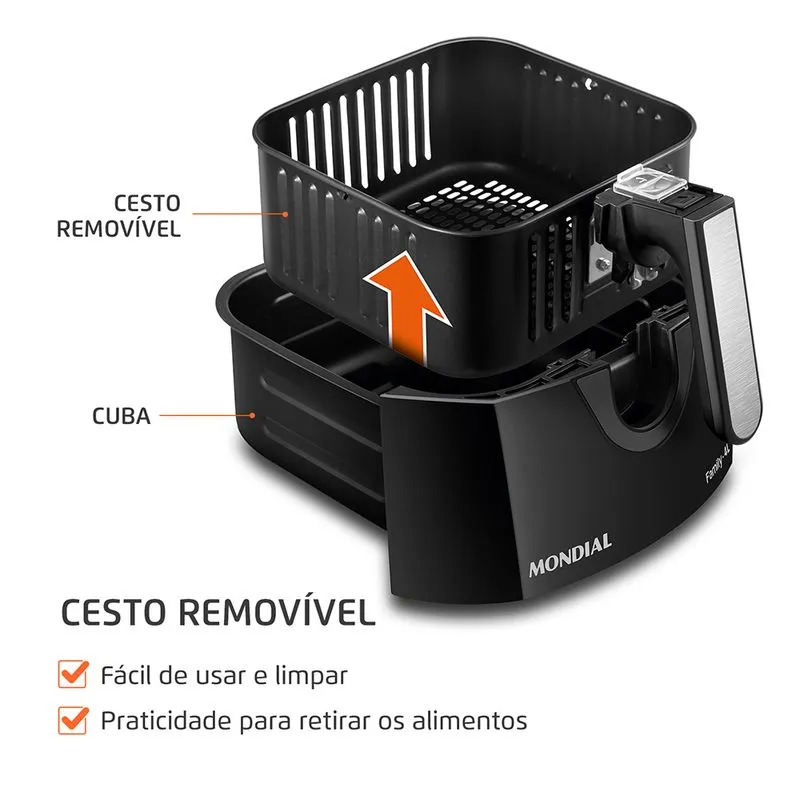 Fritadeira Sem Óleo Air Fryer Mondial AFN-40-BFS - Image 4