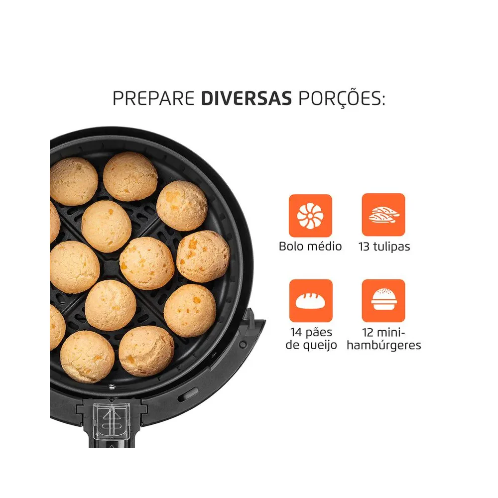 Fritadeira Sem Óleo Air Fryer Pratic 3,6L Mondial AF-36-BI - Image 3