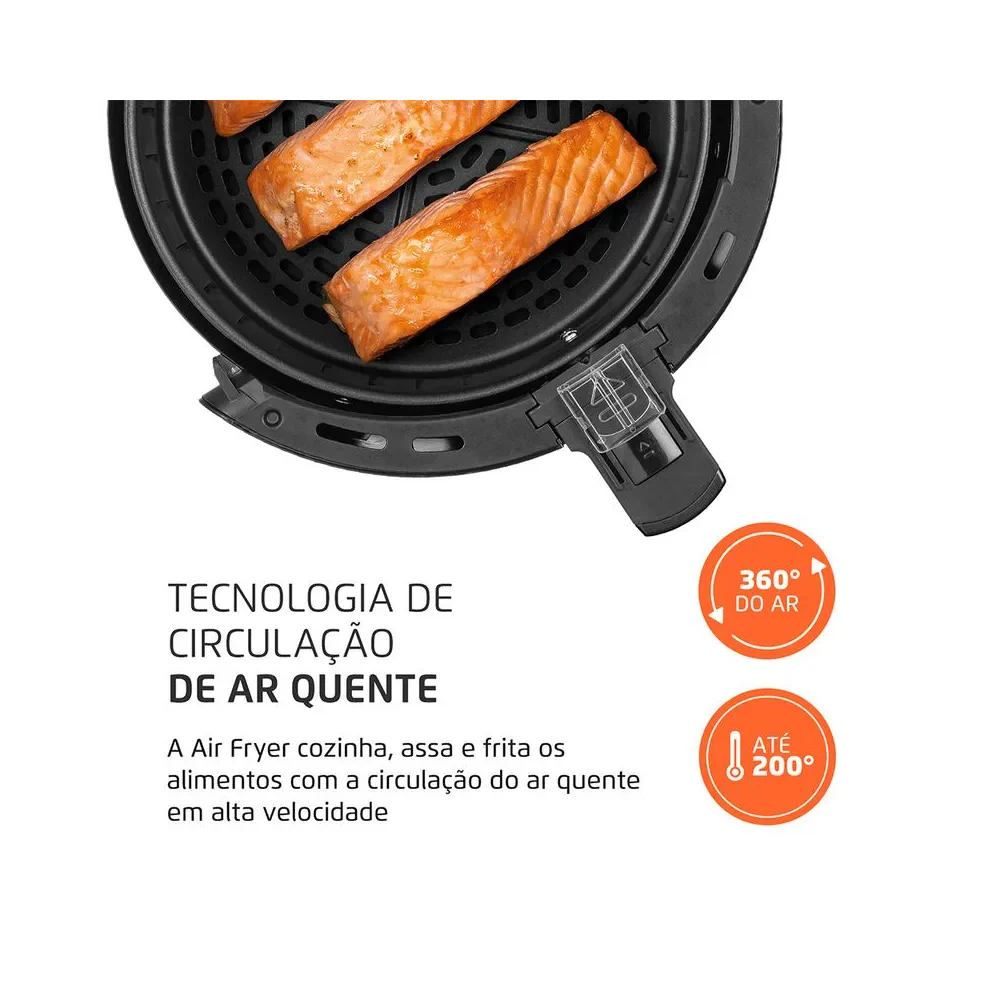 Fritadeira Sem Óleo Air Fryer Pratic 3,6L Mondial AF-36-BI - Image 5