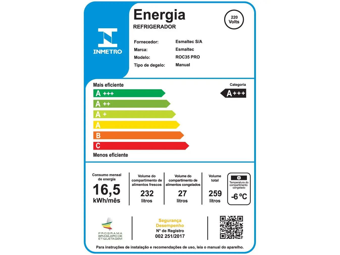 Geladeira Refrigerador 1 Porta  295L Roc35 Pro Esmaltec - Image 4