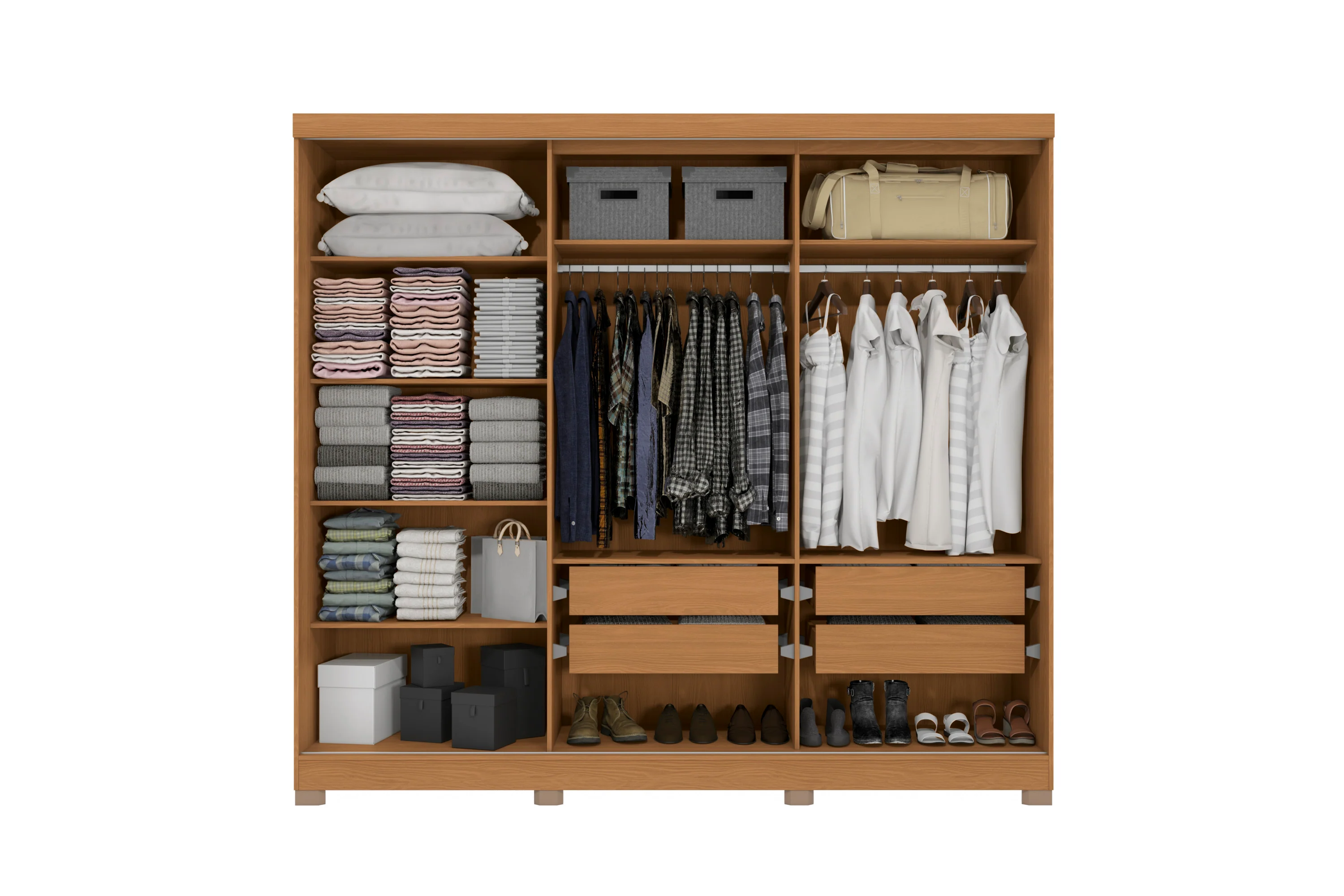 Guarda-Roupa Casal 5 Portas e 4 Gavetas CB01N564 Kappesberg - Image 3