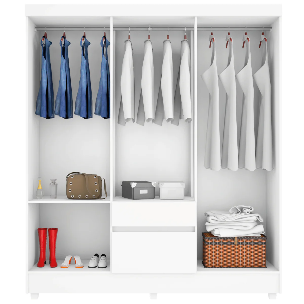 Guarda-Roupa Casal 6 Portas 2 Gavetas Flash Demóbile - Image 3
