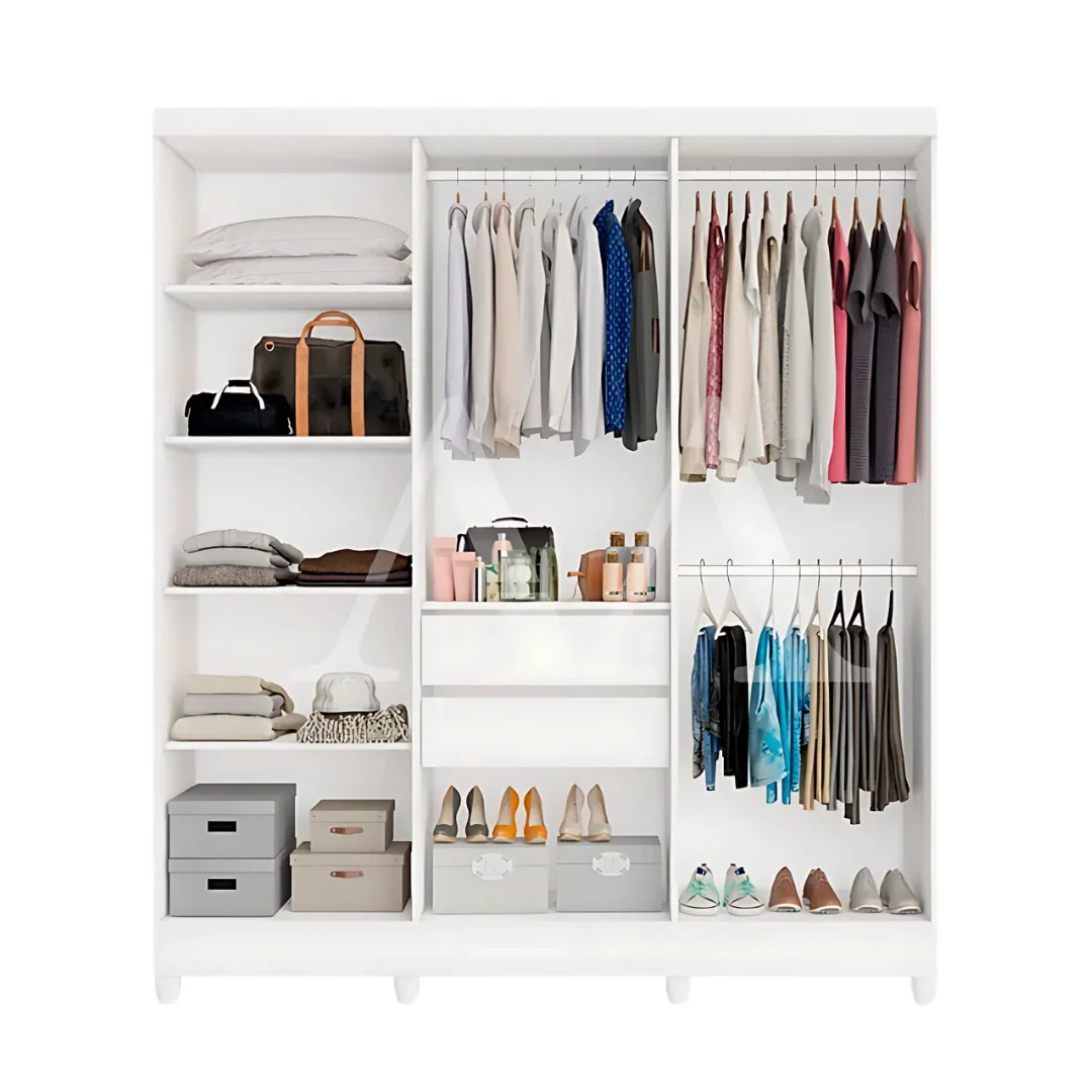Guarda Roupa Casal 6 Portas 2 Gavetas Sergipe Bianchi - Image 7