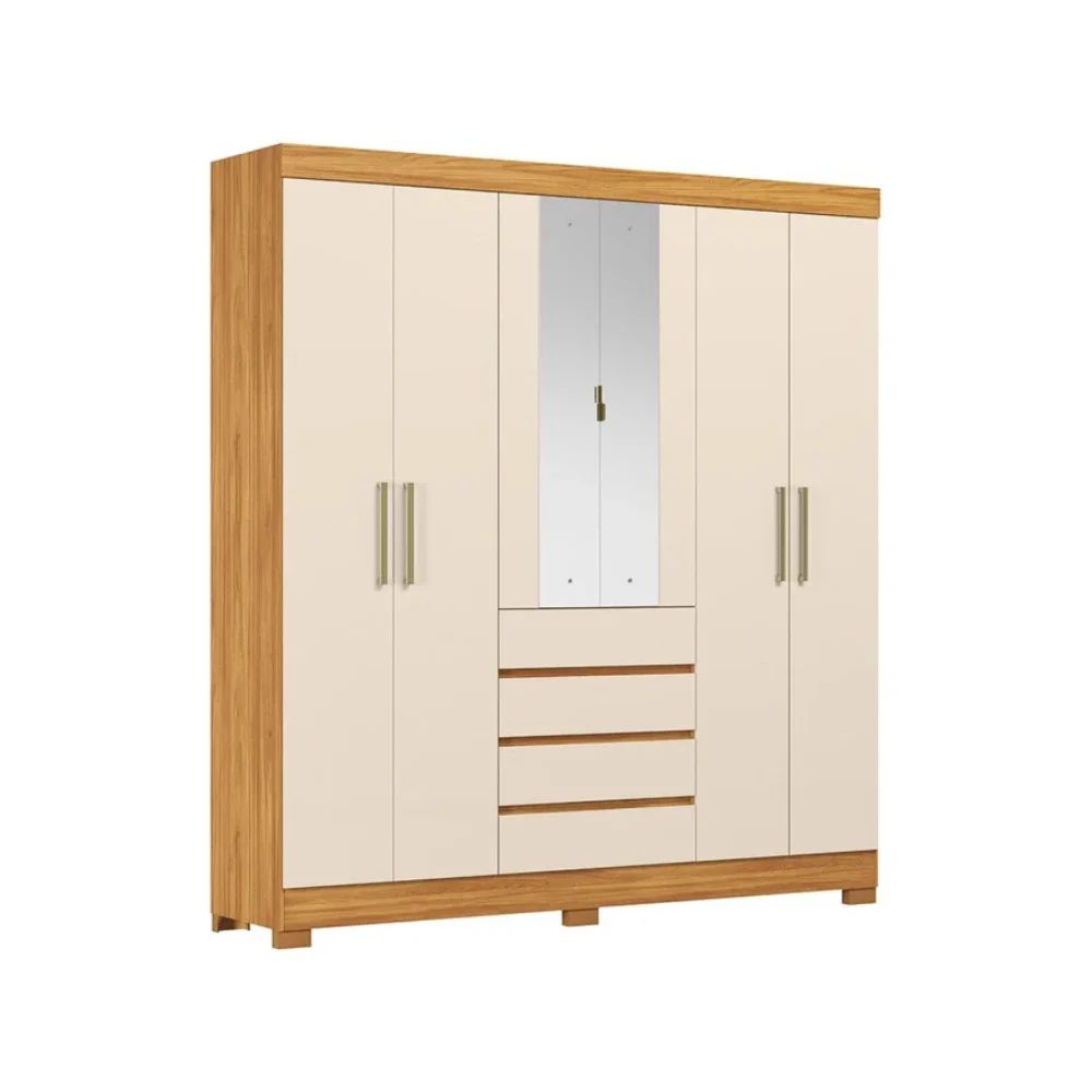 Guarda-roupa Casal 6 Portas 4 Gavetas com Espelho Ópera Demóbile - Image 2