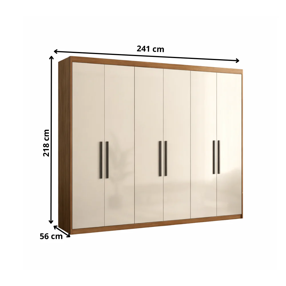 Guarda-Roupa Casal 6 Portas 4 Gavetas Venice  Demóbile - Image 11