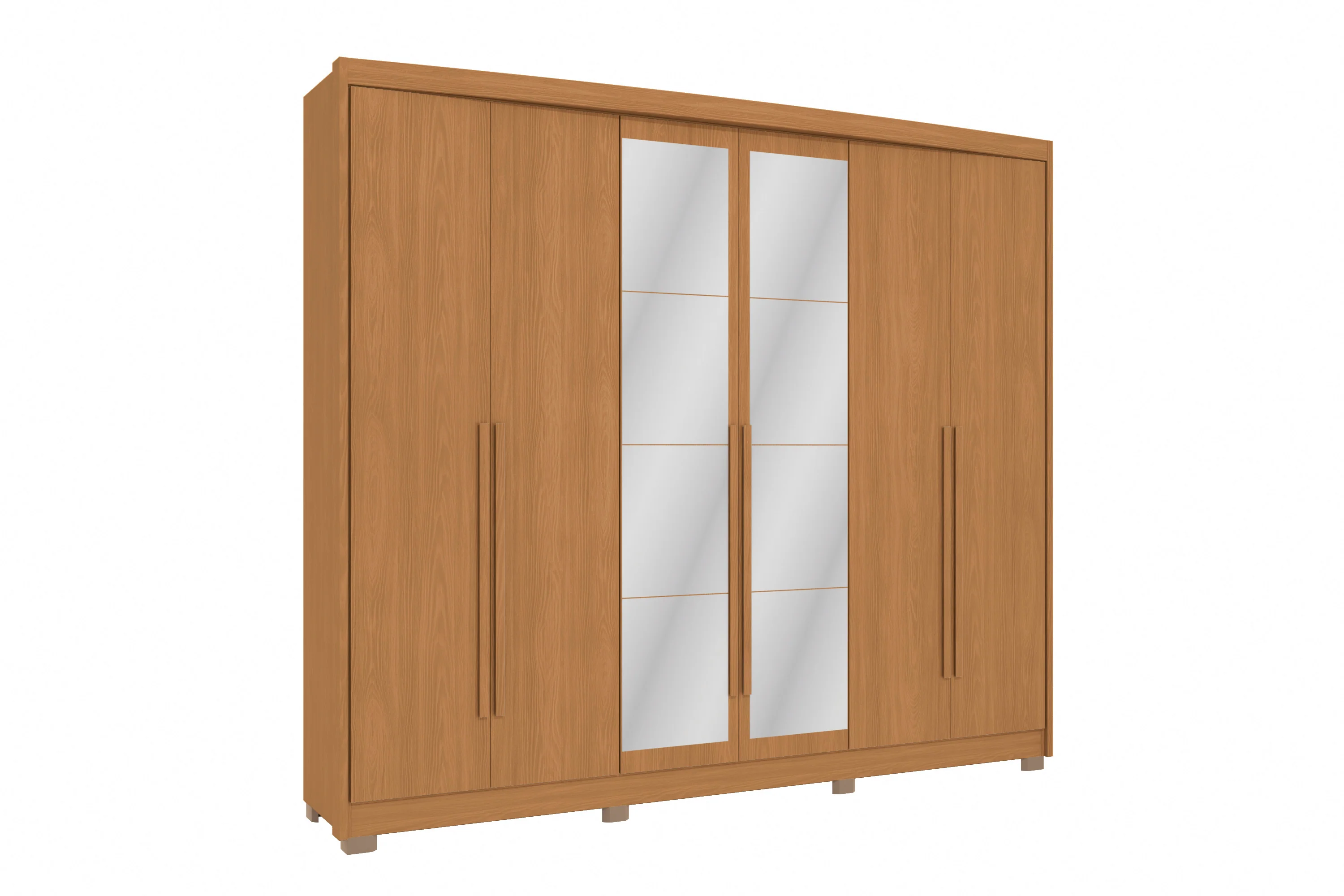 Guarda-Roupa Casal 6 Portas com Espelho 6 Gavetas CB01N566 Kappesberg - Image 2